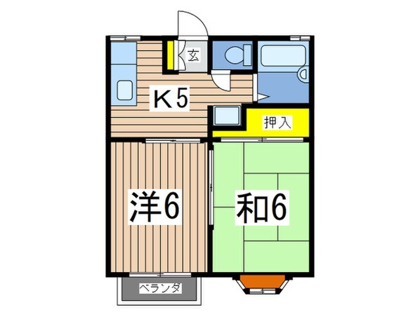 ハーモニーコートＡ棟の物件間取画像